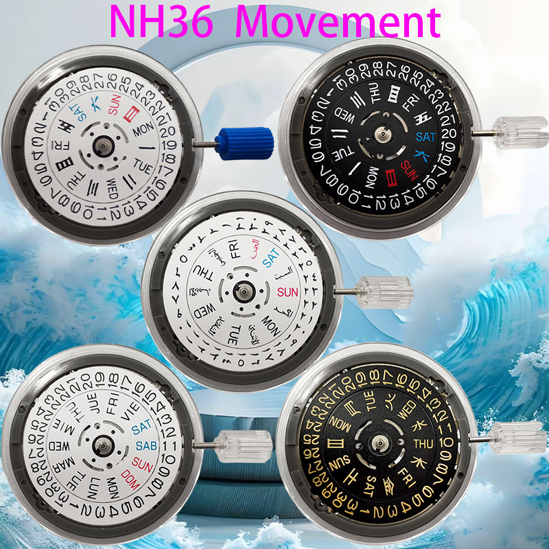 Watch Crown Stem - Conjunto de Peças para Relógio NH36A: