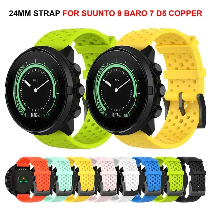 Fossil Watches Smartwatch Hybrid - Pulseira de silicone de 24mm para