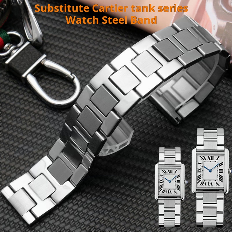 Cartier Watch Tank - Pulseira de relógio impermeável em aço