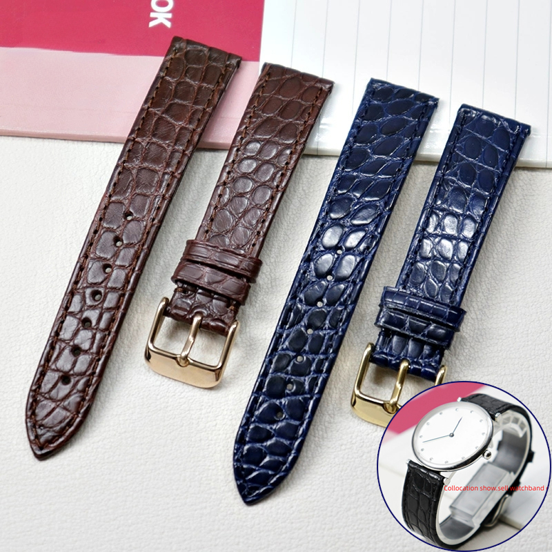 Cartier Watch Tank - Pulseira de couro genuíno de crocodilo