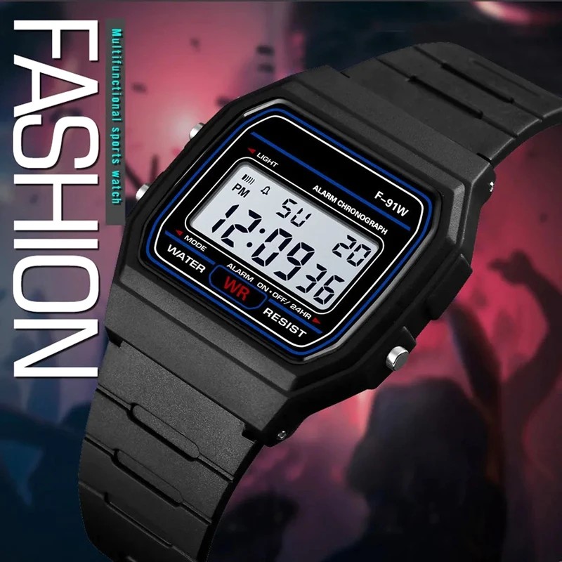 Silicone Sport Band - Relógios Digitais LED Esportivos para Homens,