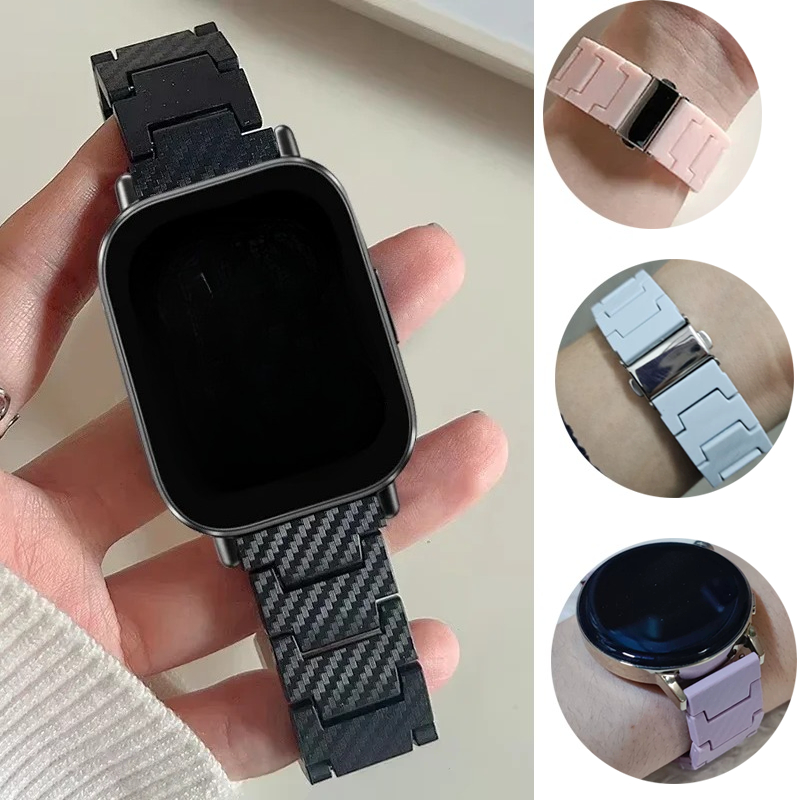 Smartwatch Samsung Watches For Women - Pulseira de Fibra de Carbono 20mm