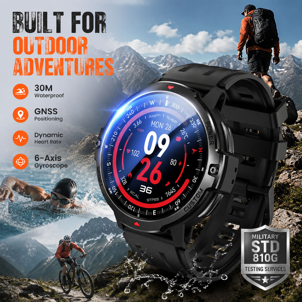 Smartwatch Timex Watches For Men - NOVO Smartwatch Militar com GPS e