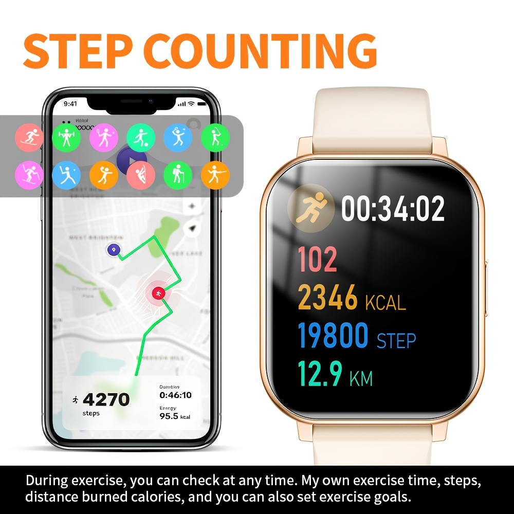 Tela Quadrada HD de 1,83 Poleg - Smartwatch Watches Wallpaper avaliação e preço