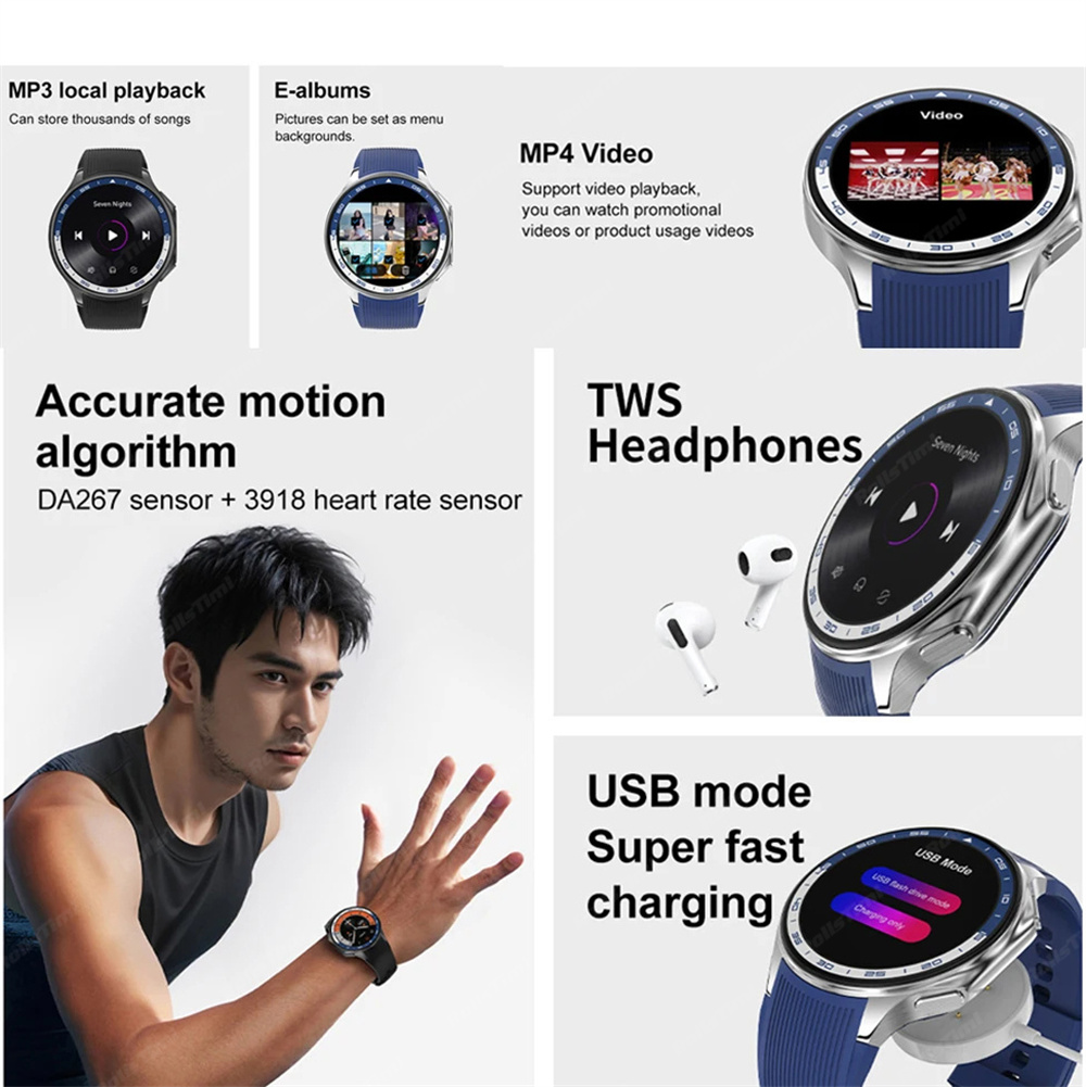 1.43 amoled relógio inteligent - Smartwatch Timex Watches For Men avaliação e preço