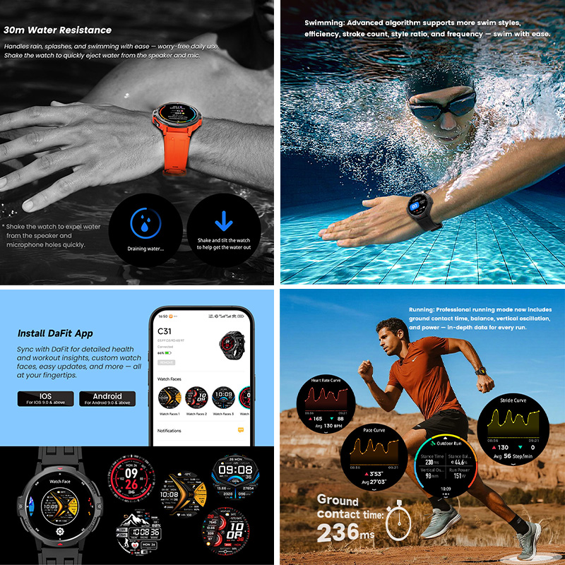 NOVO Smartwatch Militar com GP - Smartwatch Timex Watches For Men avaliação e preço
