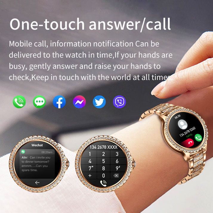 696 nova chamada de dente azul - Watches Ladies Smartwatch avaliação e preço