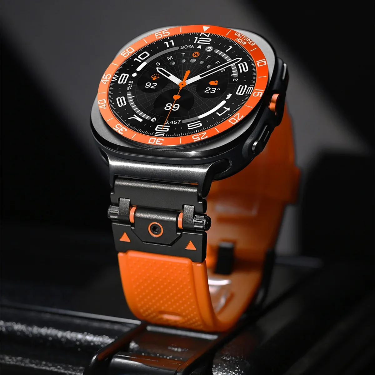 Capa de metal moldura anel cas - Smartwatch Ring Watches avaliação e preço