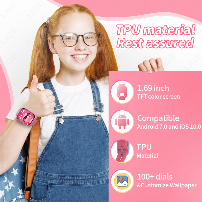Novo relógio inteligente crian - Smartwatch Watches Birthday Gift For Girls avaliação e preço