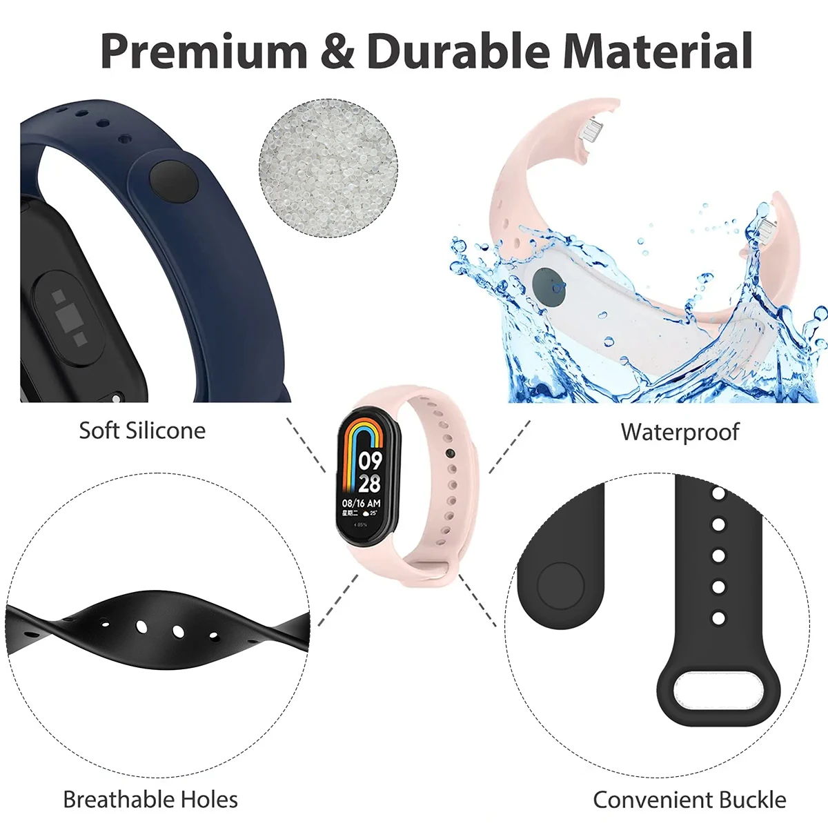Silicone Wrist Band para Xiaom - Silicone Sport Band avaliação e preço