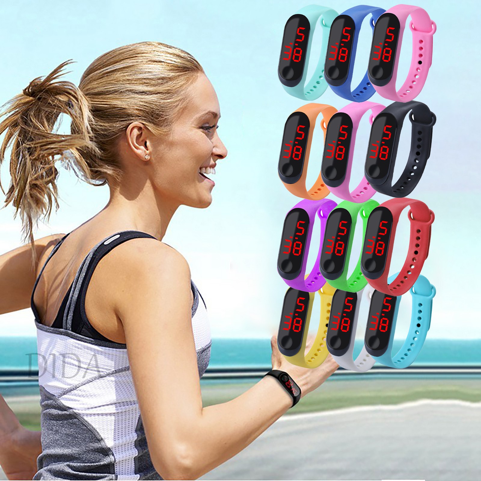 Esportes ao ar livre pulseira  - Smartwatch Digital Watches For Kids avaliação e preço