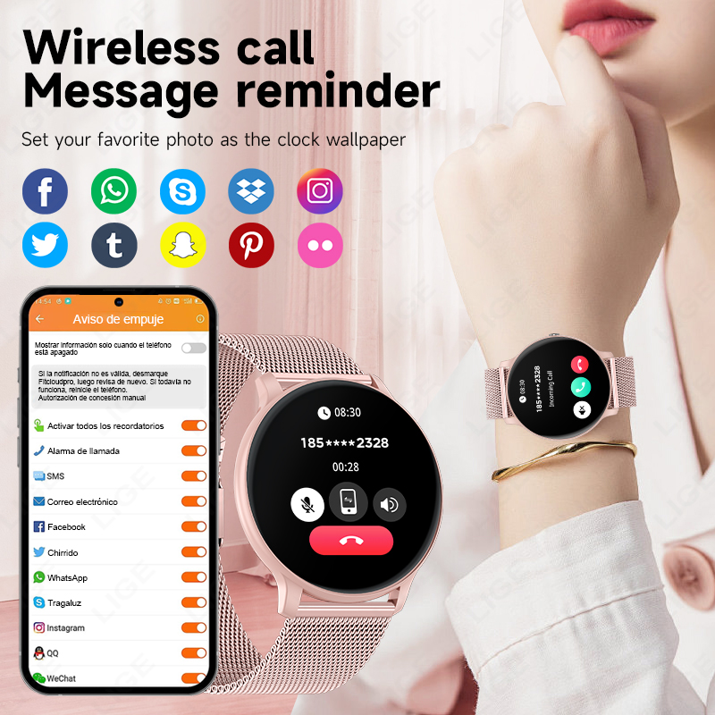 Relógio Inteligente à Prova d' - Watches Ladies Smartwatch avaliação e preço