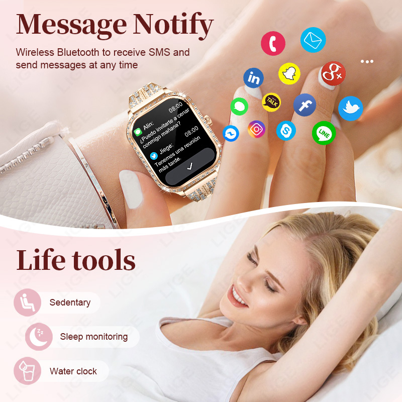 Relógio Inteligente LIGE para  - Watches Ladies Smartwatch avaliação e preço